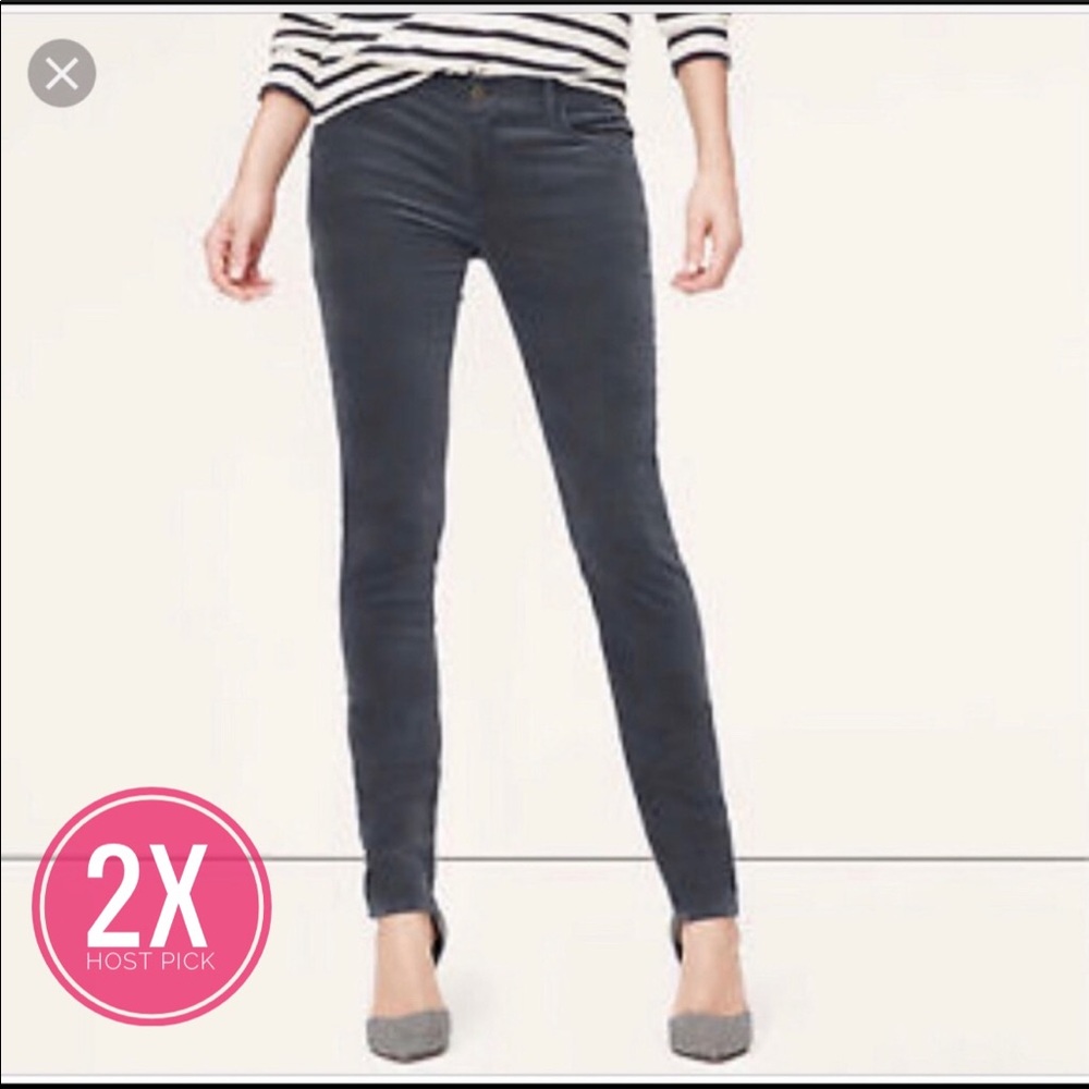 ❎DONATED❎ Loft Outlet OLIVE Modern Skinny Cords - Picture 1 of 8